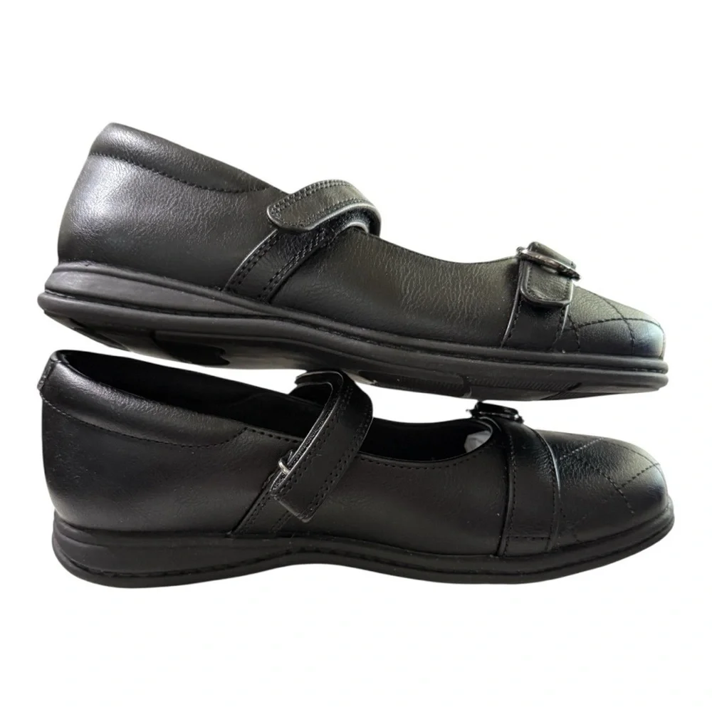 Rachel Shoes Little Girls’ Black Quilted Mary Jane Flats | Size 2